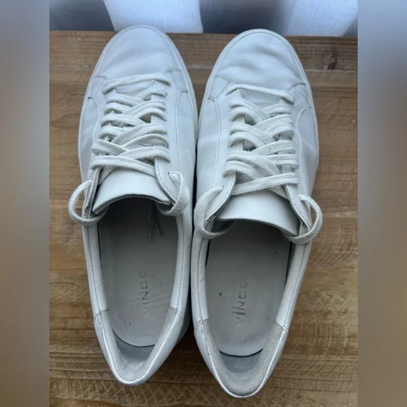 Vince Fulton Leather Sneaker in White Size 9/ EU 42.5 - Picture 5 of 11